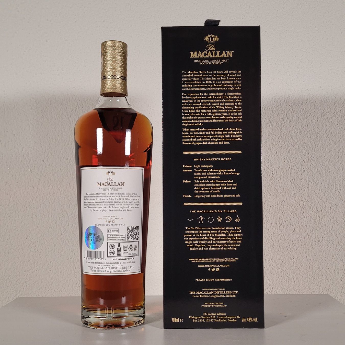 Macallan Bevande alcoliche: Macallan 18 YO Sherry 2023 - Top Kondition! – Nuovo e nell'imballaggio originale da Emmetten venduto da lennart.andreas 1