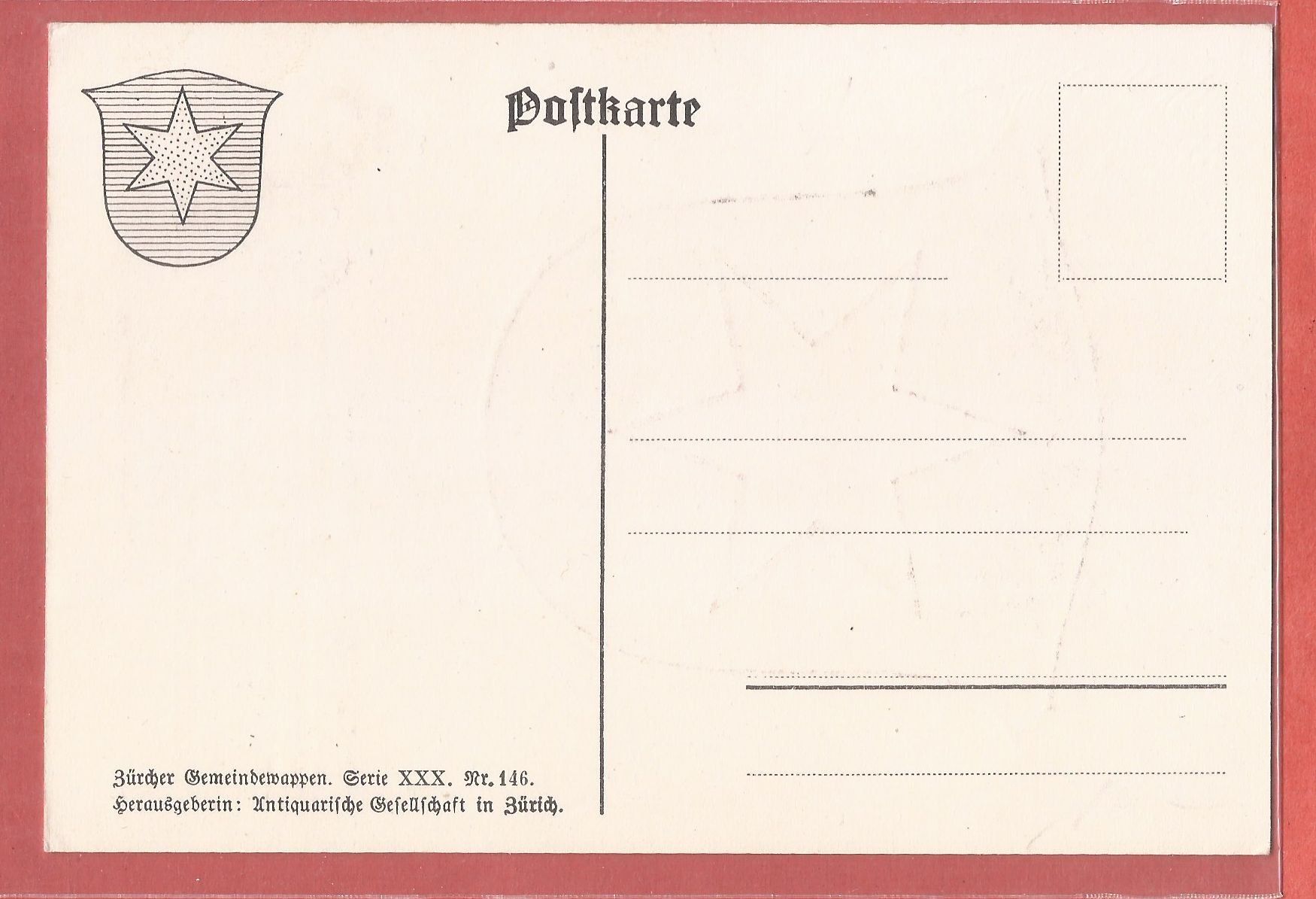 Cartoline postali: Dietlikon - Gemeindewappen - ca. 1915 – Usato da Fislisbach venduto da Porano 1