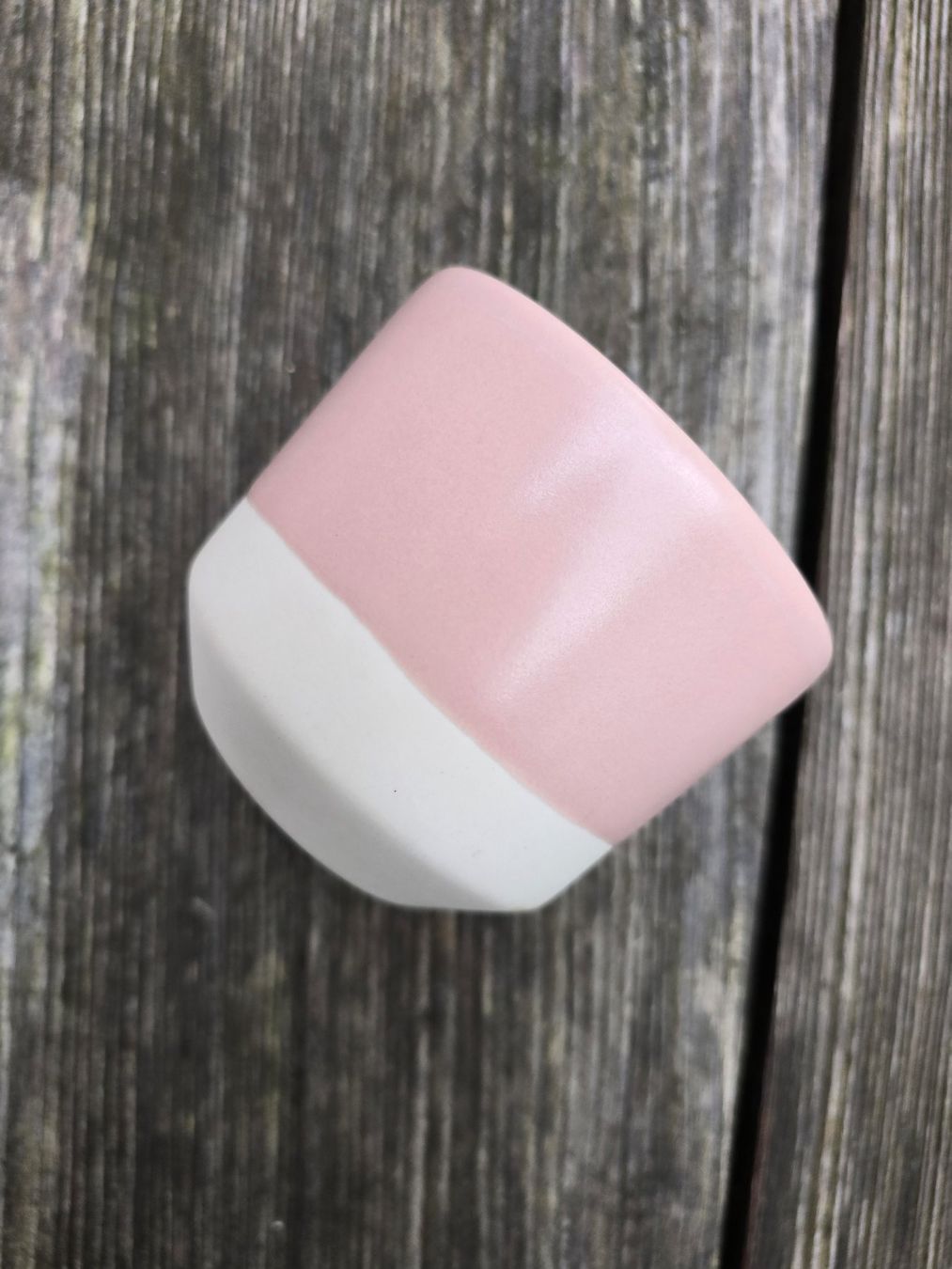 Tazze: Keramik: Kaffeebecher-Set weiss/rosa 2-tlg. – Nuovo (secondo la descrizione) da Romanshorn venduto da Rachacha 3
