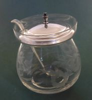 Konfitüren- / Käse Dose, Deckel 925 Silber STERLING aus USA