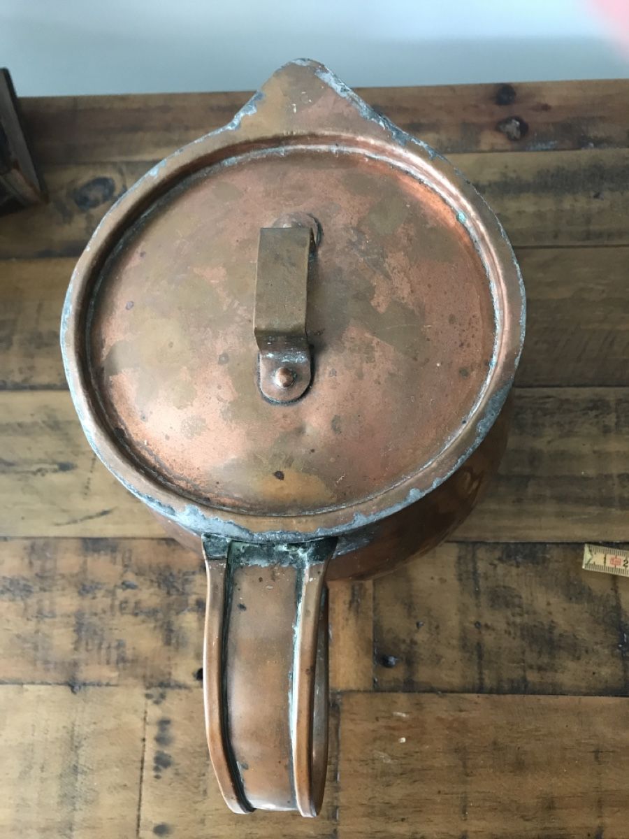 Caraffe: Alter Kupfer Krug mit Deckel – Usato da Rapperswil SG venduto da cosiba01 2