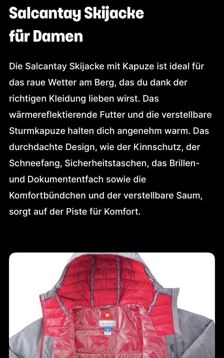 Columbia Giacche: Graue Columbia Damen Ski Jacke – Usato da Meiringen venduto da chillinchili 3