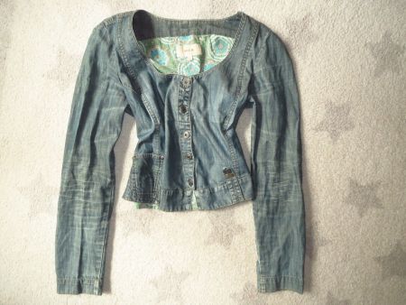 coole NILE Damen Jeans Jacke Gr L