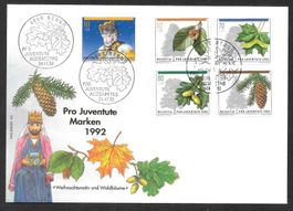 FDC Pro Juventute Serie 1992 ET 24.11.1992 schön illustriert