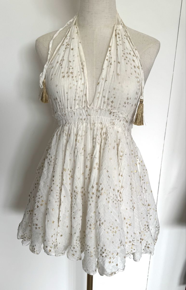 Vestiti: LoveShackFancy Deanna Star Print Halter Mini Dress – Usato da Zürich venduto da di_archive