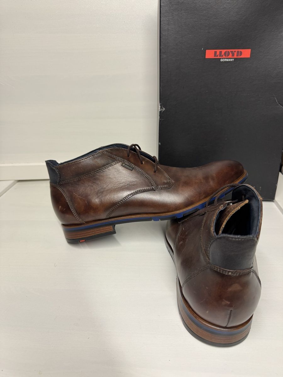 Lloyd Scarpe da uomo: Lloyd Varell, taille 42.5, bottines en cuir marron – Nuovo e nell'imballaggio originale da Brügg BE venduto da Goob 2