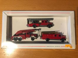 Wiking Set 3x Magirus Feuerwehr LKW