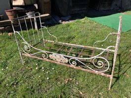 Lit jardin fer forgé Bett antik Garden