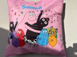 Barbapapa Kissen pink mit Figuren