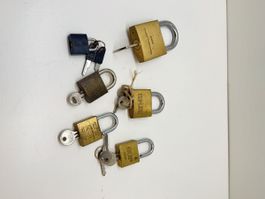 Vorhängeschlösser Set 6 Stück mit Schlüsseln gebraucht