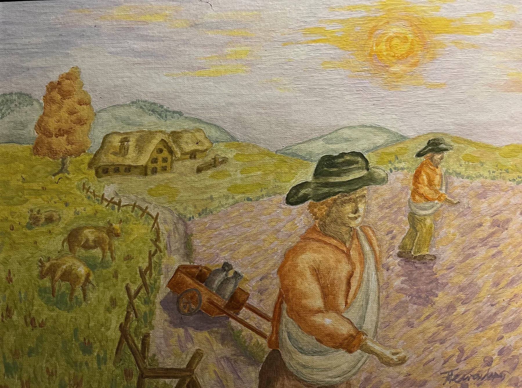 Dipinti: Gemälde 4-Serien Bilder Farm-Leben – Nuovo (secondo la descrizione) da Zürich venduto da malaca 3
