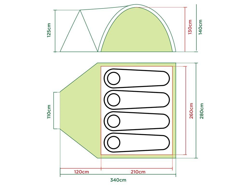 Coleman Tende : Coleman Darwin 4 Plus Kuppelzelt – Nuovo e nell'imballaggio originale da Bottighofen venduto da zaap 6