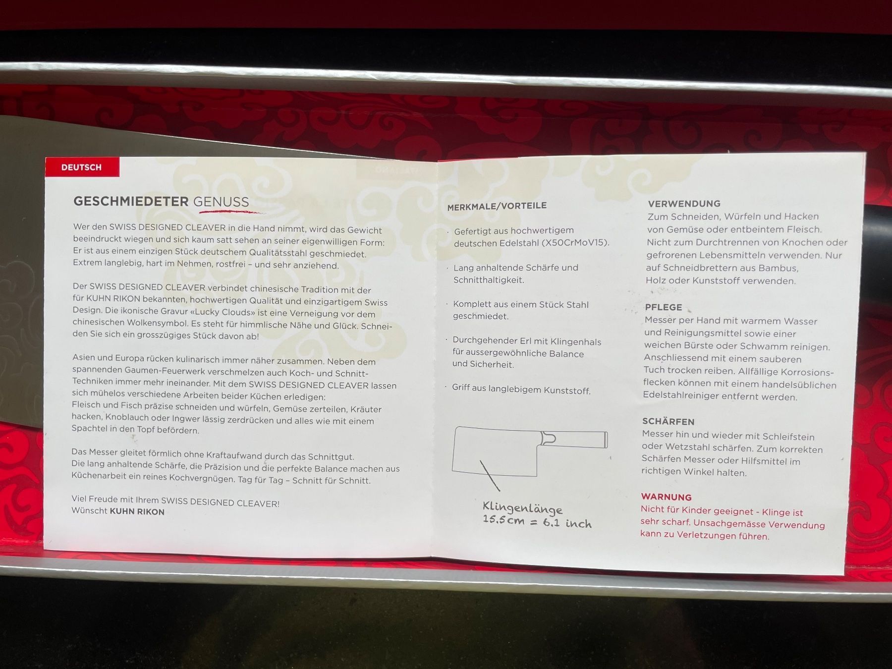 Kuhn Coltelli da cucina: Kuhn Rikon Hackmesser – Nuovo e nell'imballaggio originale da Therwil venduto da Loup000 1