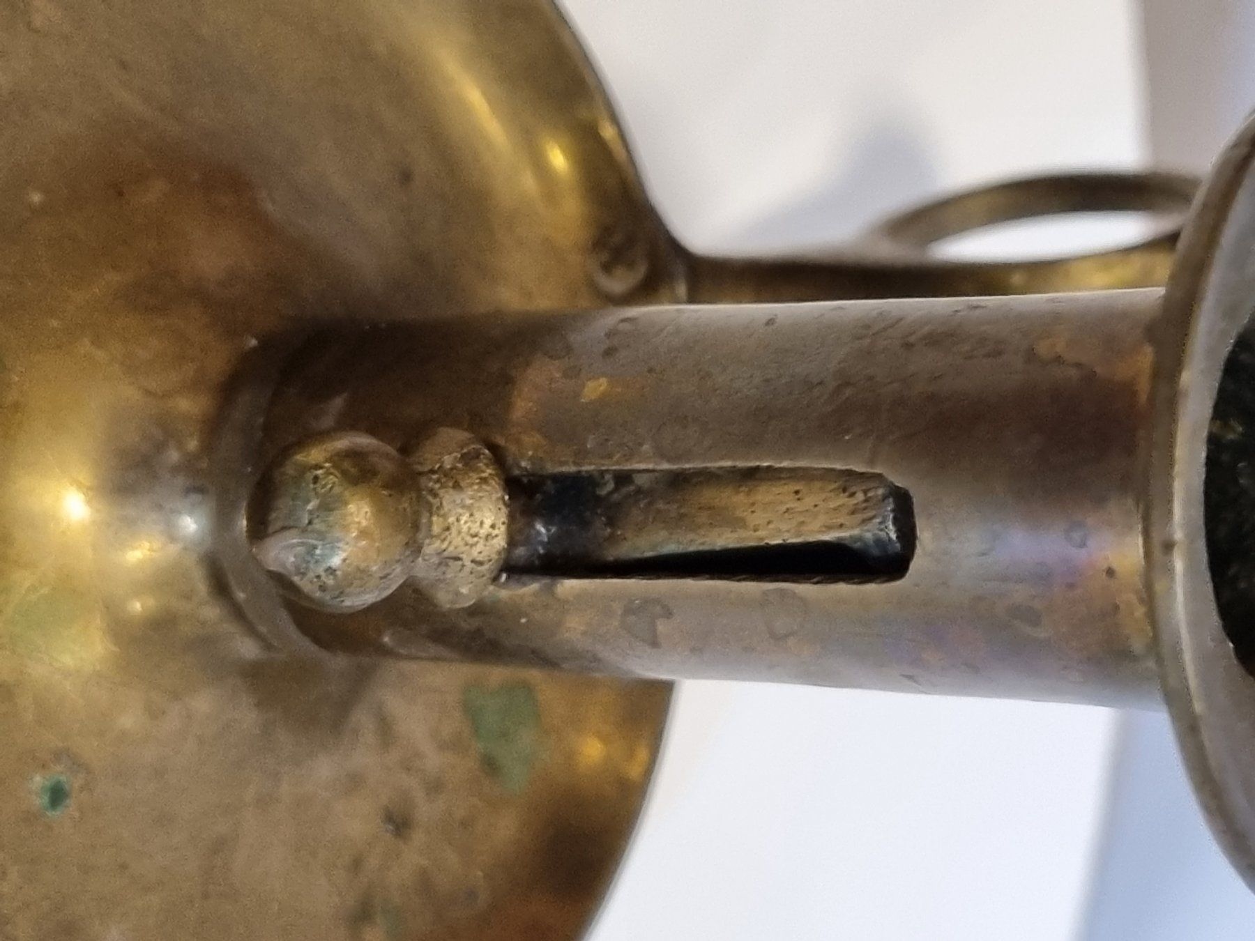 Portacandele: Antiker Messing Kammerleuchter um 1900 – Usato da Scharnachtal venduto da devin03 9