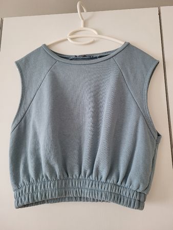 Zara Crop Top, Grösse M (passt für S), hellblau
