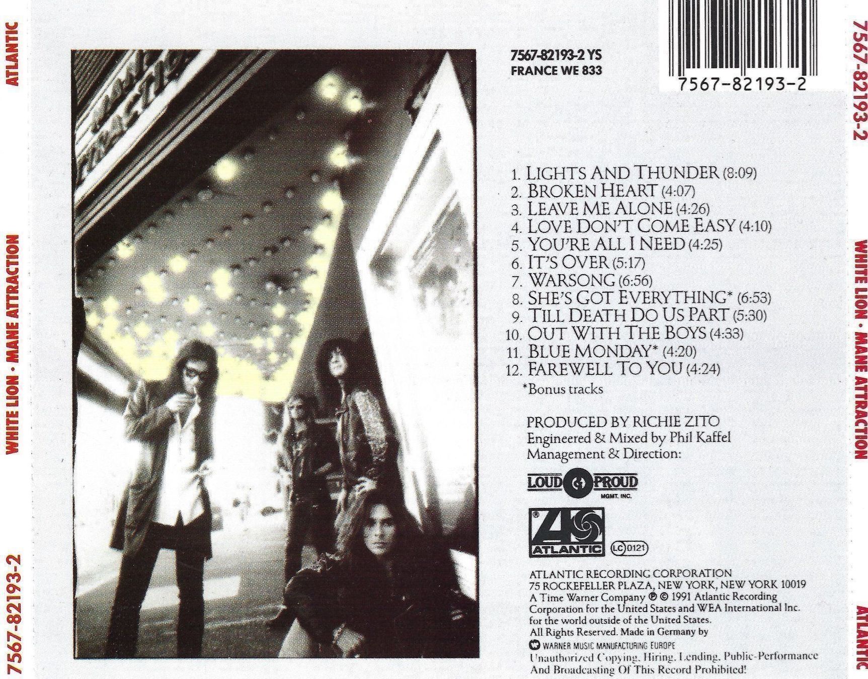 CD: CD: WHITE LION - Mane Attraction – Usato da Rotkreuz venduto da groeli69 1