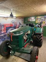 Veteranen Traktor BUERER UO 4/5 OD 4/10 grün 1957