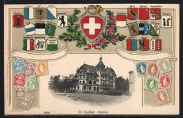 St. Gallen, Cantine, Wappen der Kantone