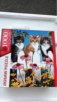 Jigsaw Puzzle 1000 Teile Katzen Blumen