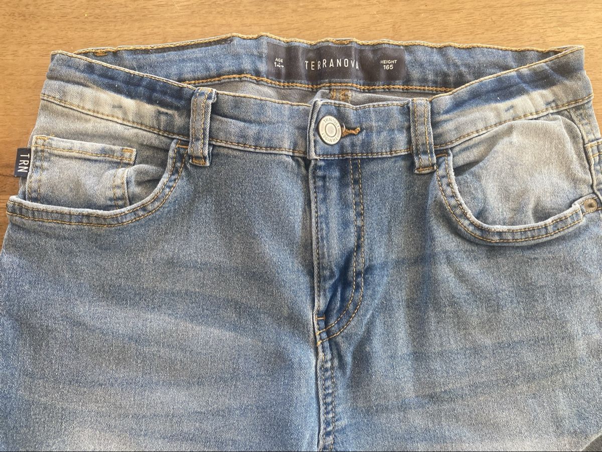 Pantaloni: Terranova Jeans, Grösse 164 Mädchen Hellblau Hose Denim – Usato da Horw venduto da dreamsofacid 2