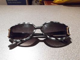 Sonnenbrille, schwarz/graue Flecken Wave