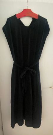 Kleid C&A schwarz Gr. 44 Maxi Baumwolle