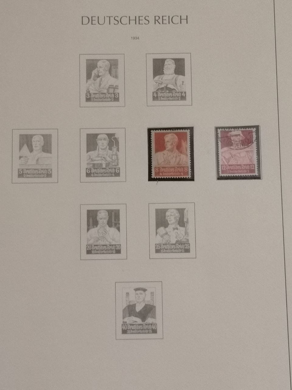 Tutti i francobolli: Deutsche Briefmarken 1932-1936. 10 Seiten. – Usato da Bern venduto da Yunkom 7