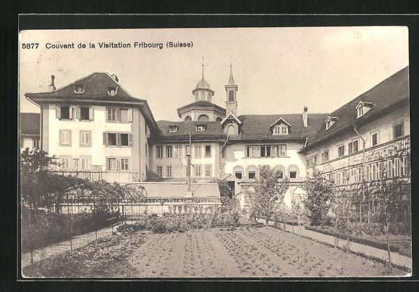 Cartoline postali: Fribourg, Couvent de la Visitation Fribo – Usato da Berlin venduto da bartko-reher