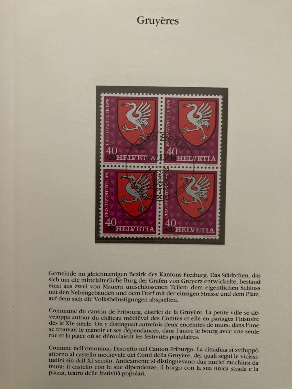 Tutti i francobolli: Gemeindewappen Pro Juventute 1978 - 1981 – Nuovo e nell'imballaggio originale da Winterthur venduto da Quilterin 2