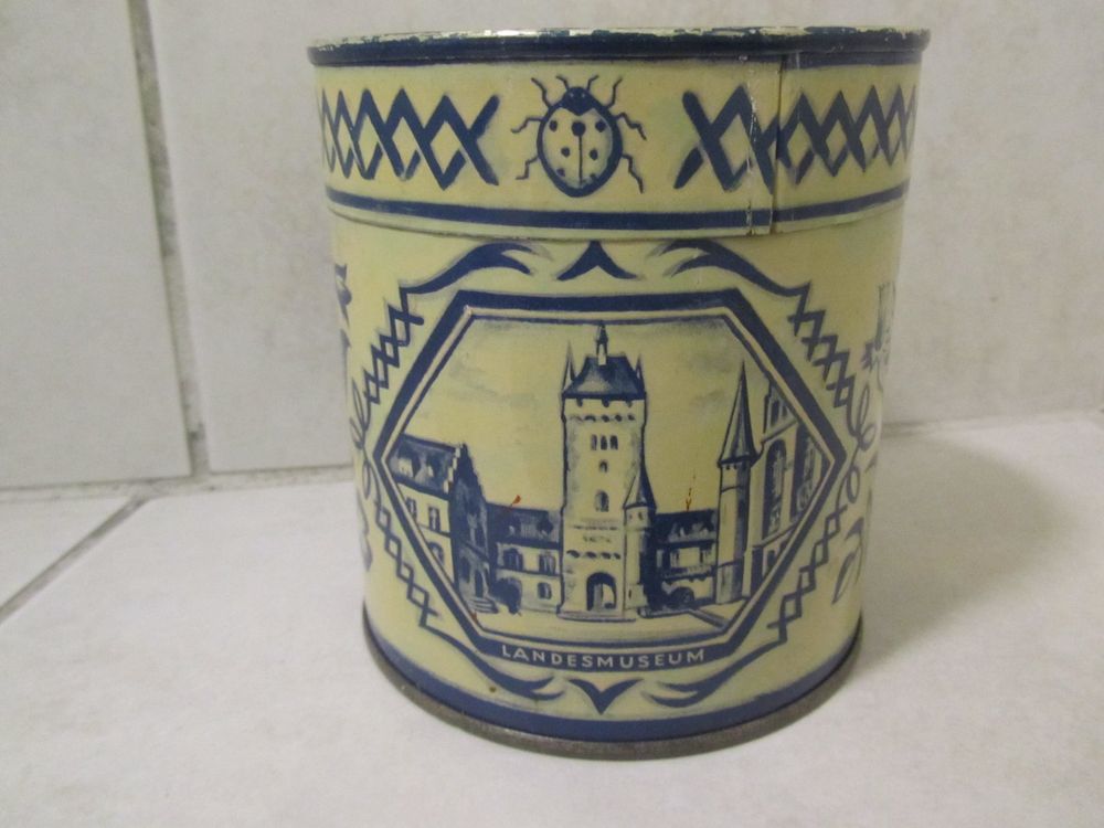 Blechdose von O. Künzli Zürich, Mandel-Lebkuchen, antik | Kaufen auf ...