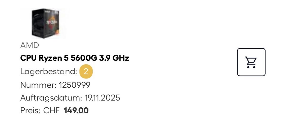 Amd Elektronikbauteile: Amd Ryzen 5 5600G – Gebraucht aus Goldach von jos_srq5 2