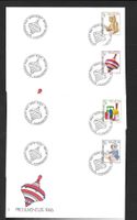 4 FDC Pro Juventute 1986 Serie Einzelmarken ET 25.11.1986