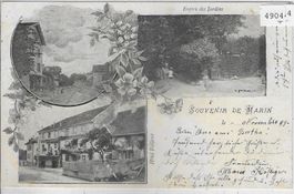 Souvenir de Marin - Hotel Fillieux, Entree des Jardin 1899