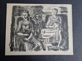KARL HOSCH LITHOGRAPHIE SIGNIERT