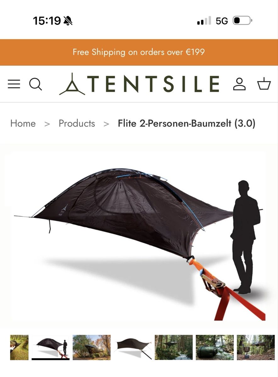 Tende : Tentsile Flite+ 2 Personen Baumzelt – Usato da Chur venduto da ursgu01 2