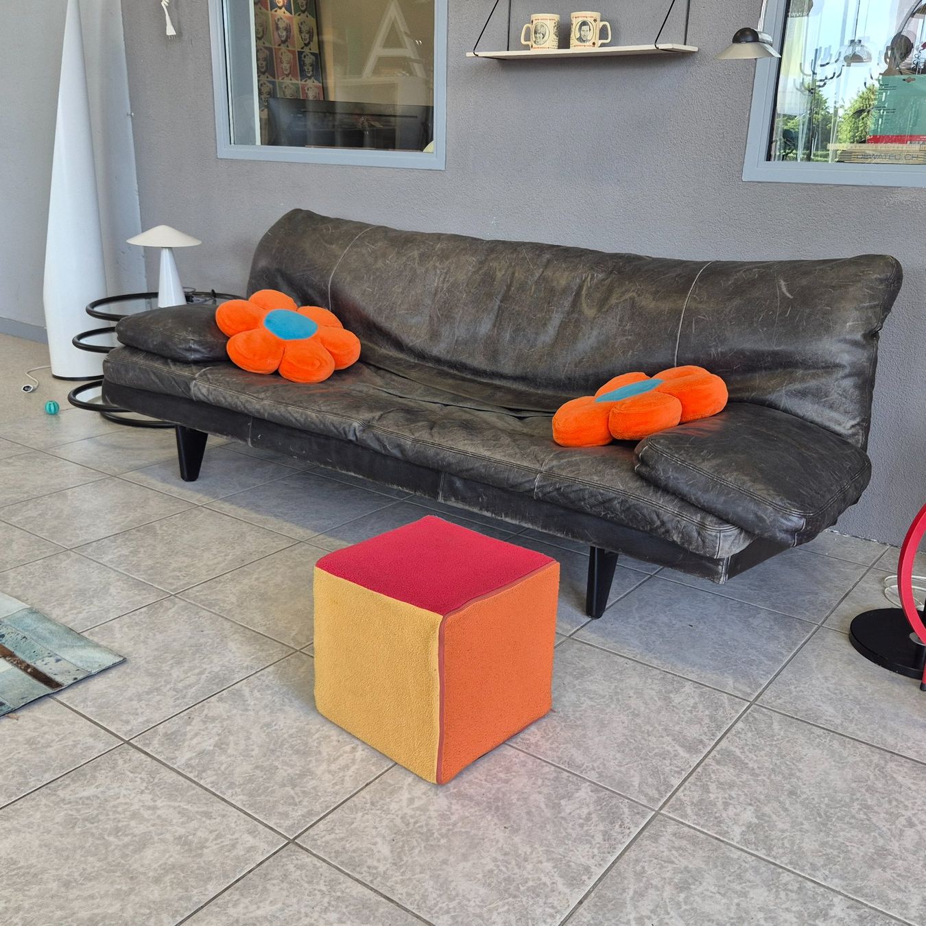 Sgabelli: Pouf Cube Würfel Hocker Polsterhocker Sitzwürfel – Usato da Nottwil venduto da Wondewa-Shop 8
