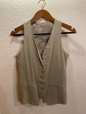 Leinenweste Damen Gr. L beige Top Zustand