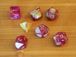 Würfel Set Rot/Gelb für D&D / RPG Spiele