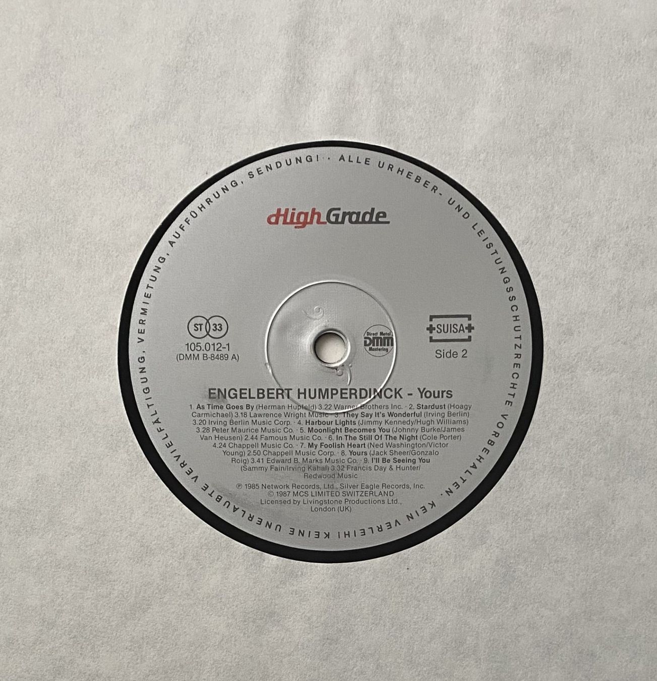 Dischi in vinile: Engelbert, Yours – Usato da Flums venduto da Empe1 3