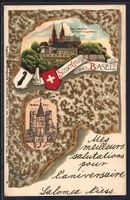 Basel, Das Münster, Spalenthor u. Wappe