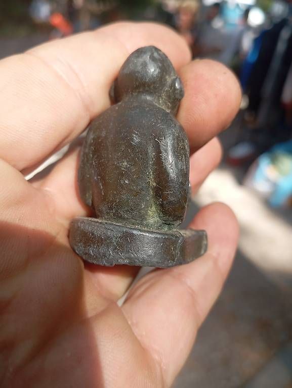 Skulpturen & Statuen: Figurative Skulptur Figur Metall alt, Buddha? – Gebraucht aus Basel von Petergunn 4
