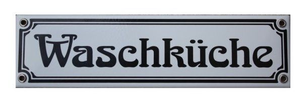 Insegne: Emailschild - Waschküche – Nuovo e nell'imballaggio originale da Ennetbürgen venduto da open24shop