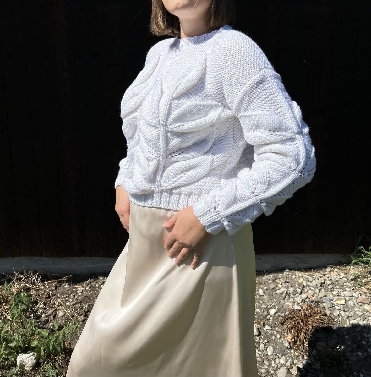 Pullover & Sweatshirts: Wunderschöner handgestrickter Damenpullover in Weiß mit eine – Neu und originalverpackt aus Rüthi (Rheintal) von gro_b2bz 5