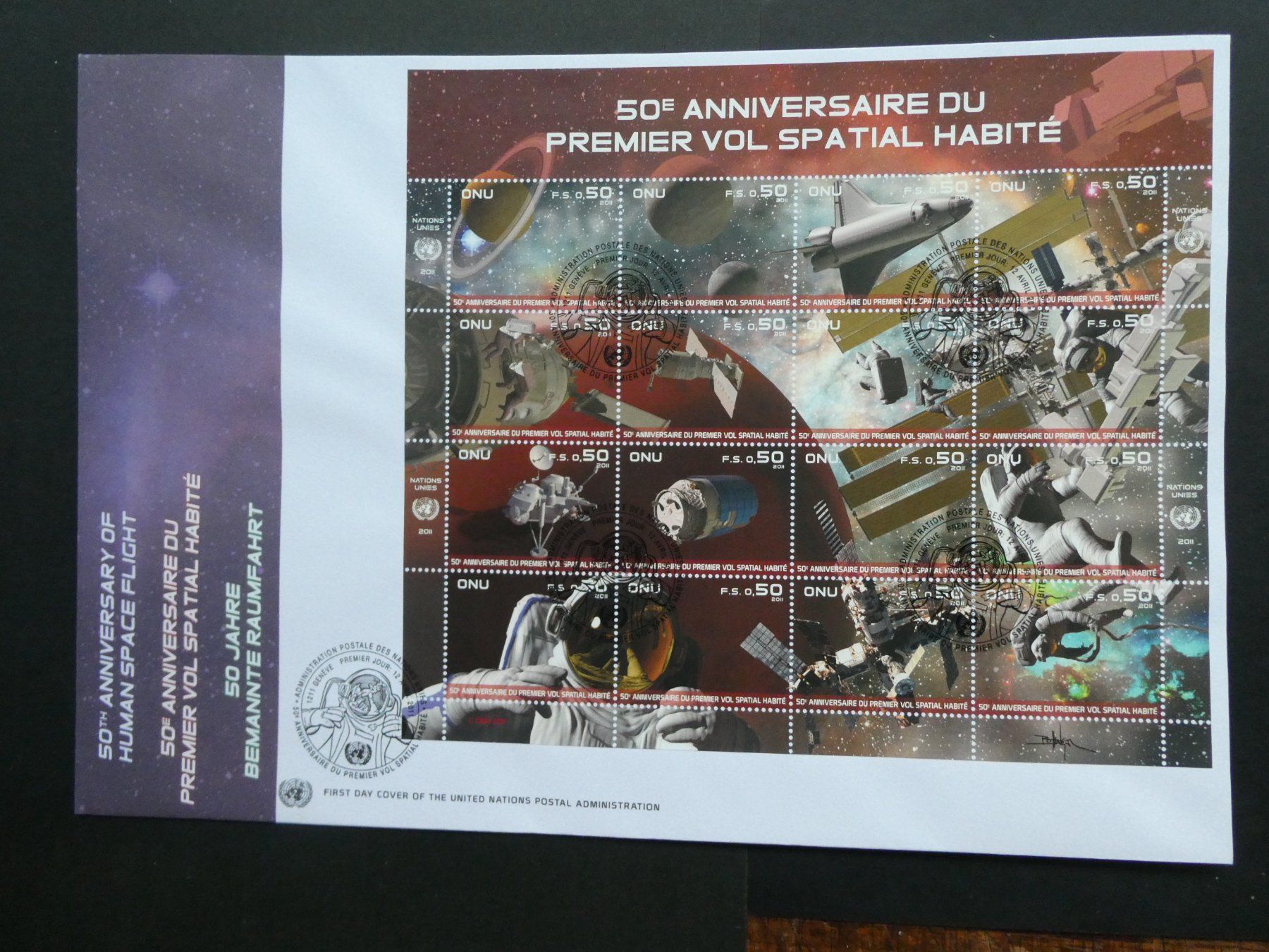 Tutti i francobolli: UNO Genf 2011 FDC Format ca. 26 x 18 cm – Usato da Sissach venduto da eriluz