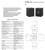 Seeburg B1801-dc Subwoofer,18'' Neodym DualCoil, 800W, M20