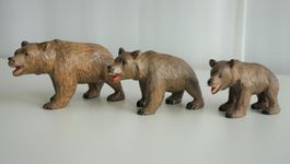 3 Bären, geschnitzt