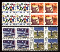 1999, Sondermarken, Viererblöcke **