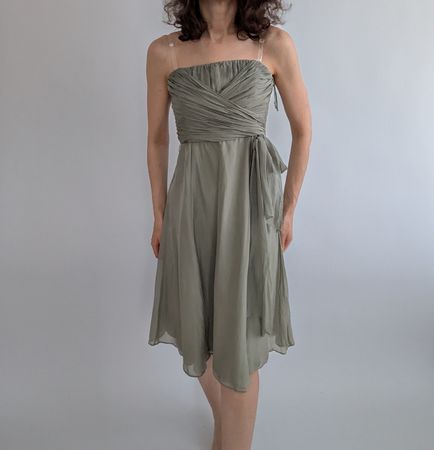 Coast Seidenkleid Gr.38  Olivgrün