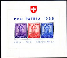 SEHR SCHÖNER BLOCK ** POSTFRISCH ** PRO PATRIA 1936 - Y283