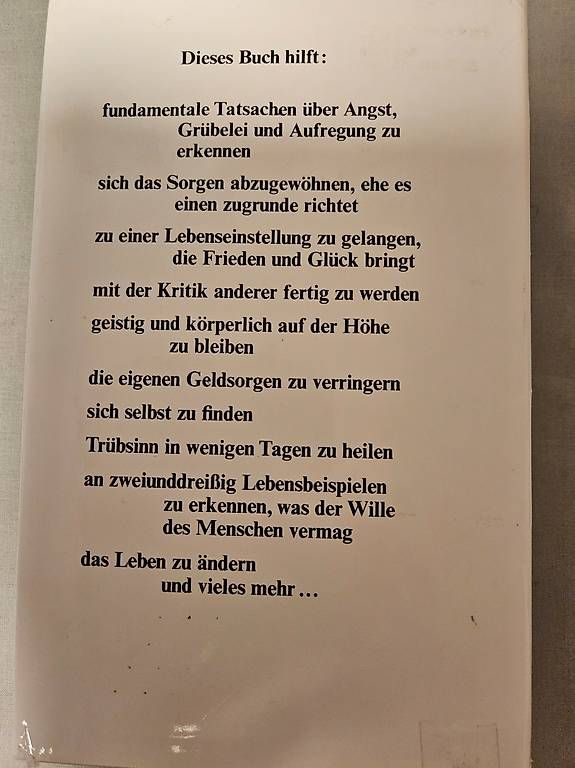 Bücher: Sorge dich nicht- lebe! Dale Carnegie – Gebraucht aus Inwil von Dance78 1